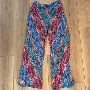 Missoni Multicolor Zigzag Wide Leg Pants